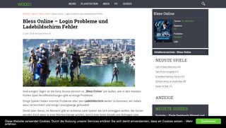 
                            1. Bless Online - Login Probleme und Ladebildschirm Fehler - WOOCO