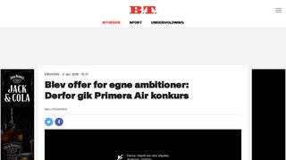 
                            1. Blev offer for egne ambitioner: Derfor gik Primera Air konkurs | BT ...