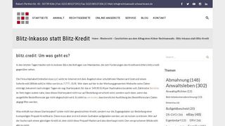 
                            3. Blitz-Inkasso statt Blitzkredit - PrePaid Kreditkarte statt 7.777 EUR