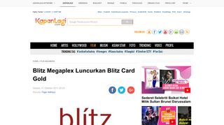 
                            12. Blitz Megaplex Luncurkan Blitz Card Gold - KapanLagi.com