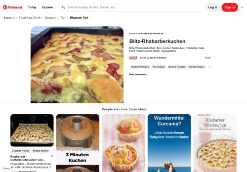 
                            3. Blitz-Rhabarberkuchen | Rezept | Süße Leckereien ... - Pinterest