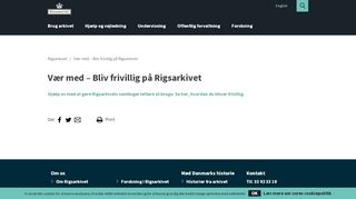 
                            11. Bliv frivillig indtaster hos Rigsarkivet