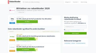 
                            9. BliVakker.no rabattkode - Få 70% rabatt i februar 2019 - VG