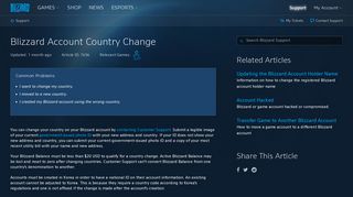 
                            5. Blizzard Account Country Change - Blizzard Support