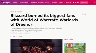 
                            13. Blizzard burned its biggest fans with World of Warcraft: Warlords of ...