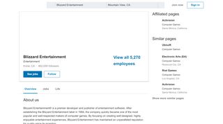 
                            11. Blizzard Entertainment | LinkedIn