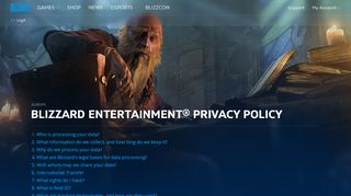 
                            5. Blizzard Entertainment® Privacy Policy Blizzard Legal