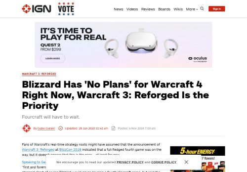 
                            11. Blizzard Has 'No Plans' for Warcraft 4 Right Now, Warcraft 3: Reforged ...