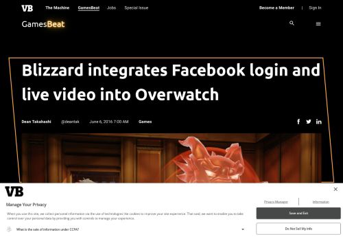 
                            9. Blizzard integrates Facebook login and live video into Overwatch ...