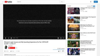 
                            8. Blizzard Login Issues and My Questing Experience So Far | SPOILER ...