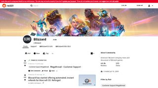 
                            11. Blizzard - Reddit