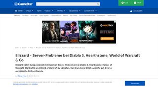 
                            8. Blizzard - Server-Probleme bei Diablo 3, Hearthstone, World of ...