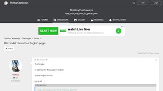 
                            6. Blizzardkid launches English page. - TheBoyCastaways - Tapatalk