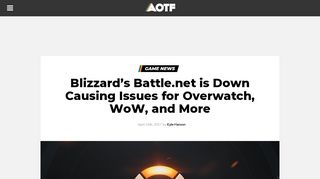 
                            13. Blizzard's Battle.net is Down Causing Issues for Overwatch, WoW, and ...