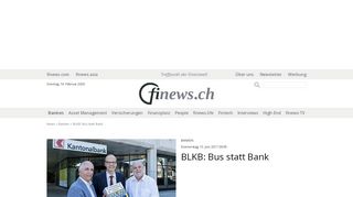 
                            13. BLKB: Bus statt Bank - Finews