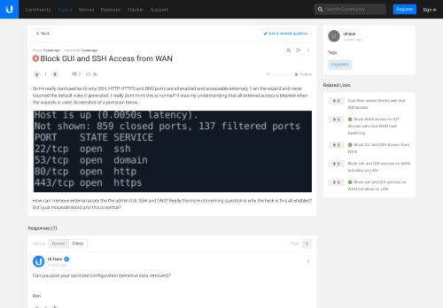 
                            9. Block GUI and SSH Access from WAN - Ubiquiti Networks Community