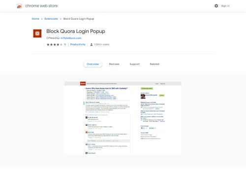 
                            10. Block Quora Login Popup - Google Chrome