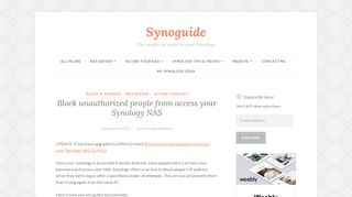 
                            9. Block unauthorized people from access your Synology NAS - Synoguide