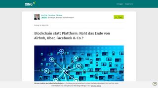 
                            9. Blockchain statt Plattform: Naht das Ende von Airbnb, Uber, Facebook ...