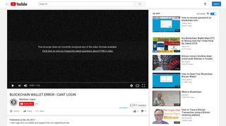 
                            3. BLOCKCHAIN WALLET ERROR - CANT LOGIN - YouTube