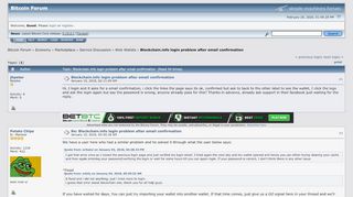
                            12. Blockchain.info login problem after email confirmation - Bitcointalk