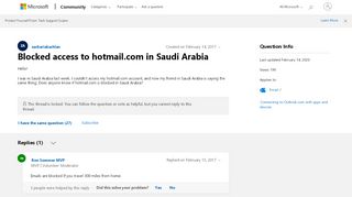 
                            5. Blocked access to hotmail.com in Saudi Arabia - Microsoft Community