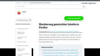 
                            6. Blockierung gemischter Inhalte in Firefox | Hilfe zu Firefox