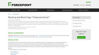 
                            2. Blocking and Block Page - KB Article | Forcepoint Support