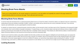 
                            10. Blocking Brute Force Attacks - OWASP