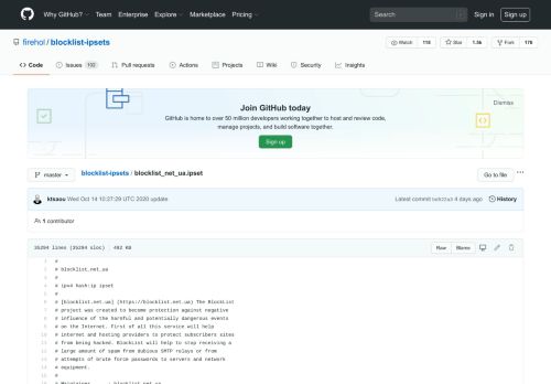 
                            5. blocklist-ipsets/blocklist_net_ua.ipset at master · firehol/blocklist-ipsets ...
