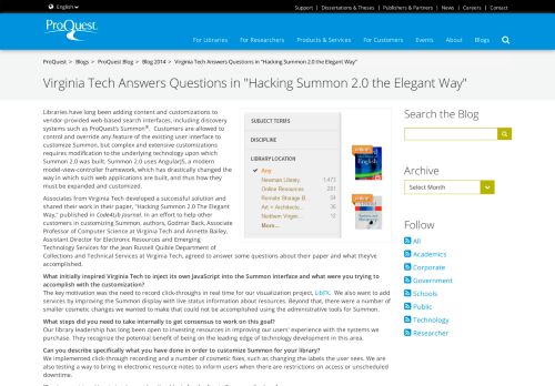 
                            4. Blog 2014 - Virginia Tech Answers Questions in 