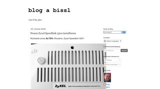 
                            9. blog a bissl: Neuen Zyxel Speedlink 5501 installieren