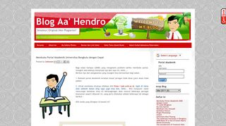 
                            12. Blog Aa' Hendro: Membuka Portal Akademik Universitas Bengkulu ...