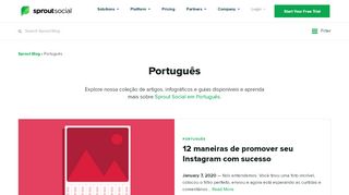 
                            3. Blog de Redes Sociais em Português | Sprout Social