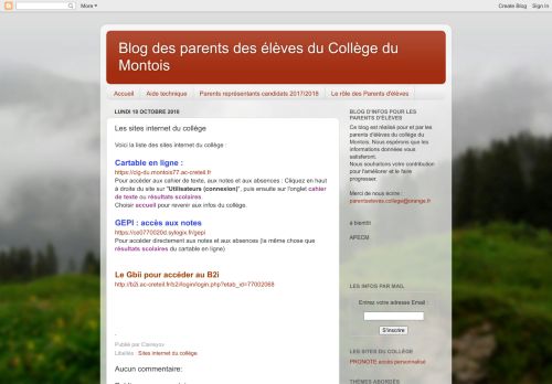 
                            9. Blog des parents des élèves du Collège du Montois: Les sites internet ...