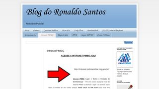 
                            11. Blog do Ronaldo Santos: Intranet PMMG