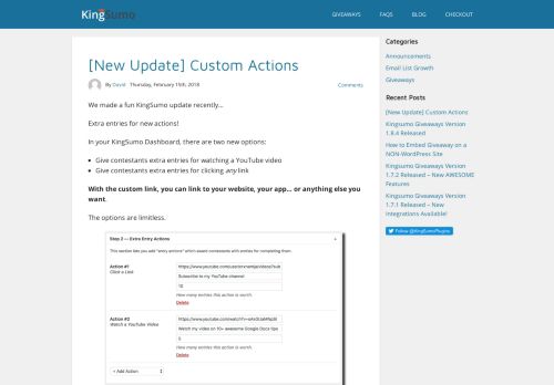 
                            6. Blog - KingSumo Giveaways for WordPress
