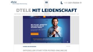 
                            7. Blog - Offizieller Start für psyRes-online.de | dtele - Internetagentur ...