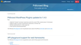 
                            6. Blog | Pdfcrowd