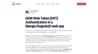 
                            10. BLOG POST JSON Web Token (JWT) Authentication in a Django ...