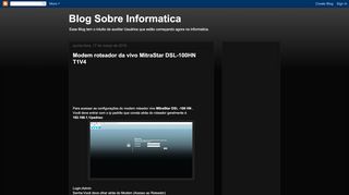 
                            7. Blog Sobre Informatica: Modem roteador da vivo MitraStar DSL ...
