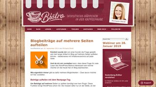 
                            12. Blogbeiträge auf mehrere Seiten aufteilen - WordPress Bistro