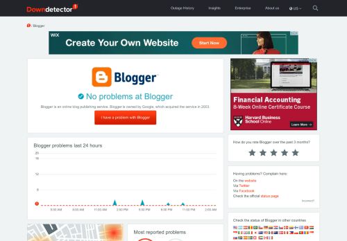 
                            9. Blogger down? Current status and problems | Downdetector