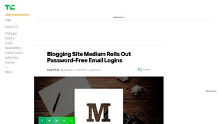 
                            12. Blogging Site Medium Rolls Out Password-Free Email Logins ...