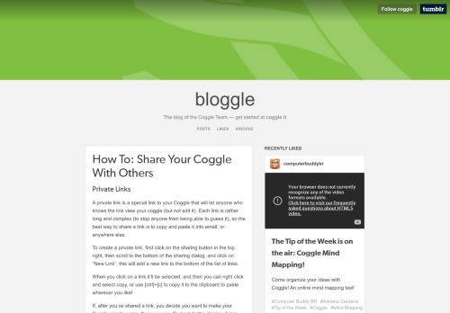 
                            7. bloggle — How To: Share Your Coggle With Others