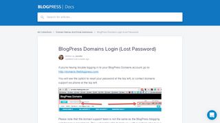 
                            4. BlogPress Domains Login (Lost Password) | BlogPress Help