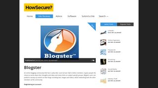 
                            8. Blogster – HowSecure