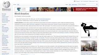 
                            6. Blood donation - Wikipedia