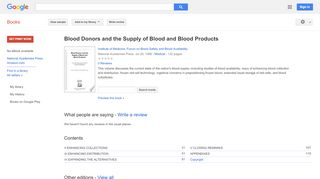 
                            12. Blood Donors and the Supply of Blood and Blood Products
