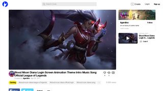 
                            10. Blood Moon Diana Login Screen Animation Theme Intro Music ... - Coub